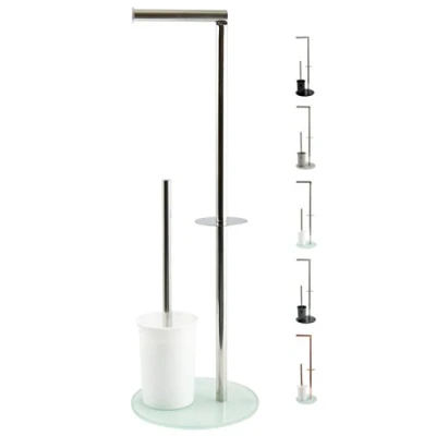 Immagine di MSV Set per WC Bergamo, Acciaio inox, bianco