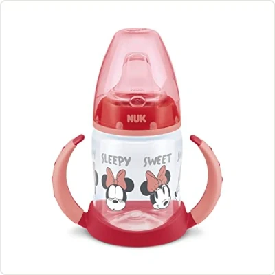 Immagine di NUK Disney First Choice Bicchiere da apprendimento 6 18 mesi Controllo della temperatura Becco in silicone a prova di perdite Ventilazione anticolica Senza BPA 150 ml Minnie Mouse