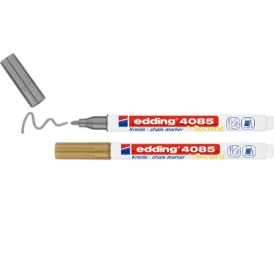 Immagine di Edding e 4085/2 4 4085 2 15354 Marcatore a gesso Oro, Argento 1 mm, mm