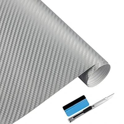 Immagine di NewL Carbon Pellicola autoadesiva per Auto, Effetto 3D, 30 x 152 cm, Carbonio