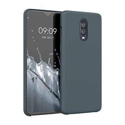 Immagine di kwmobile Cover per OnePlus 6T Custodia Back Case Smartphone in Silicone TPU Protezione Gommata ardesia scuro