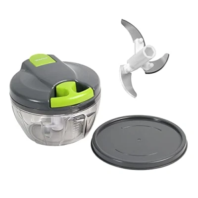 Immagine di wenco tritatutto manuale multiplo con cavo a corda, pratico utensile da cucina per tritare in pochi secondi verdure, frutta, erbe e noci, mano 500 ml