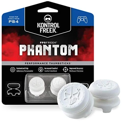 Immagine di KontrolFreek FPS Freek Phantom per PlayStation 4 (PS4) e 5 (PS5) Levette Performance 2 alte concave Bianco