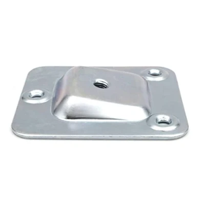 Immagine di Design61 Set di 4 piastre montaggio, inclinate 10, filettatura M6, per divano, gambe del tavolo, delle sedie, dei mobili, il fissaggio divano