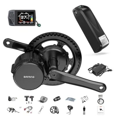 Immagine di Bafang 250W 48V BBS01B Mid Drive Kit Motore Bici Elettrica con 48V20Ah Max Downtube Batteria e Display LCD EKD01, di Conversione Ebike per BB 68MM Mountain Bike da Strada Pendolare