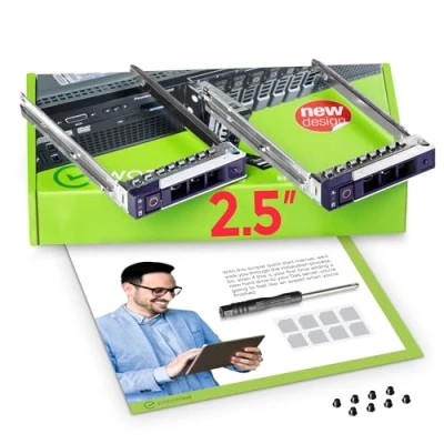 Immagine di WorkDone 2 pezzi Caddy per disco rigido da 2,5 pollici server PowerEdge Dell R440 R640 R740 R740xd R840 R940 R7415 R7425 DXD9H di 14 generazione Vassoio della staffa Hot Swap SSD SAS NVMe