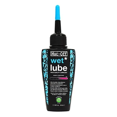 Immagine di Muc Off Wet Chain Lube, 50 ml Lubrificante Catena Bici Biodegradabile, Olio di Tutti i Tipi Formulato per Condizioni Atmosferiche Umide