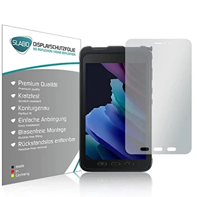 Immagine di Slabo 2 x Pellicola Protettiva per Display Compatibile con Samsung Galaxy Tab Active 3 Protezione No Reflexion Anti Riflesso Opaca