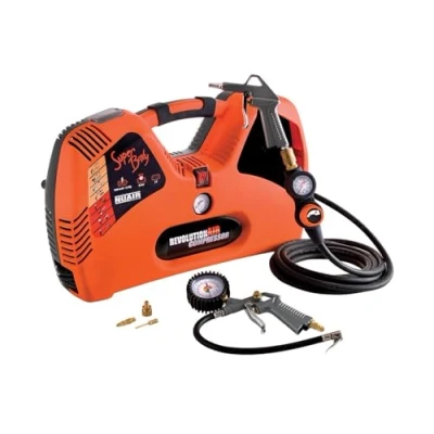 Immagine di NUAIR Compressore, 2 L, 1,5 hp, 8 bar, senza olio, portatile, 1100 W, 97 dB, 195 l/min, arancione