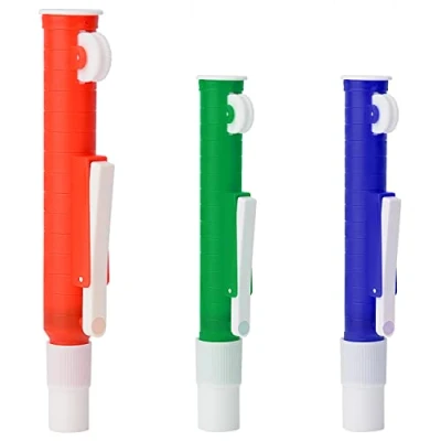 Immagine di stonylab Set di Pompe per Pipette, 3 Pipette Codificate a Colori Filtri Ricerca Laboratorio, 2 ml Blu, 10 Verde, 25 Rosso
