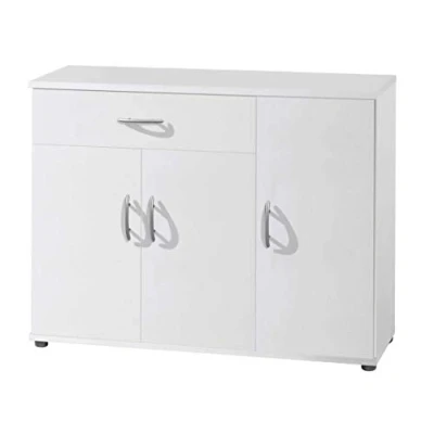 Immagine di AVANTI TRENDSTORE Lilo Comò e mobili con Ante, in Stile Moderno Legno Laminato, Disponibile 2 Diversi Colori Diverse Misure (90x70x30 cm, Bianco)