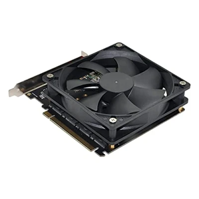 Immagine di Cablecc Scheda Raid 4X NVME M.2 AHCI a PCI E Express 3.0 Gen3 X16 con ventola VROC Raid0 Hyper Adapter SATA 7P maschio Adattatore di estensione ESATA Femmina