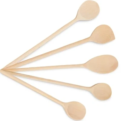 Immagine di SOHFA set di 5 cucchiai da cucina in legno faggio gadget per la sostenibile MADE EUROPE Cucchiaio 25 32 cm