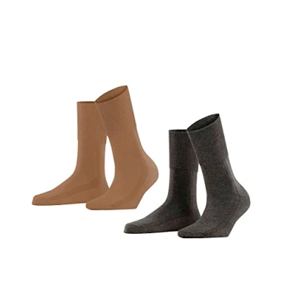 Immagine di ESPRIT Easy Rib 2 Pack W SO cotone lyocell tinta unita confezione di paia, Calzini Donna, Multicolore (Sortiment 0050), 35 38