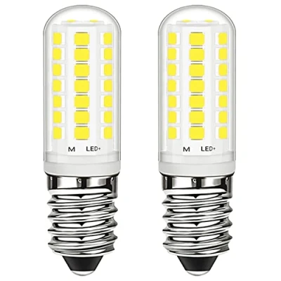 Immagine di E14 lampadina a LED 3W, 6000K Bianca fredda, equivalente alogena da 28W, 360lm per congelatore, cappa aspirante, macchina cucire, Non sfarfallio, AC220 240 V, confezione 2 pezzi