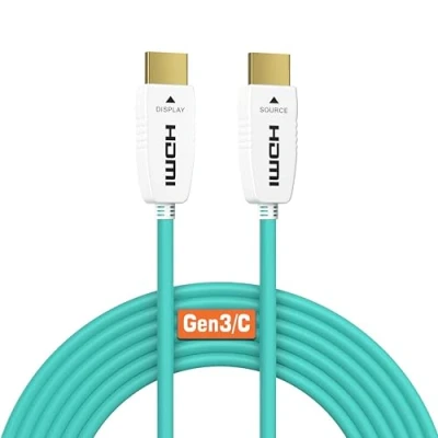 Immagine di RUIPRO Cavo in Fibra Ottica HDMI 8K 30m 2.1 48Gbps 8K@60Hz 4K@120Hz Dynamic HDR/eARC/HDCP 2.2/3D Sottile Flessibile per HDTV/Proiettore/Home Theater/TV Box/Gaming Box