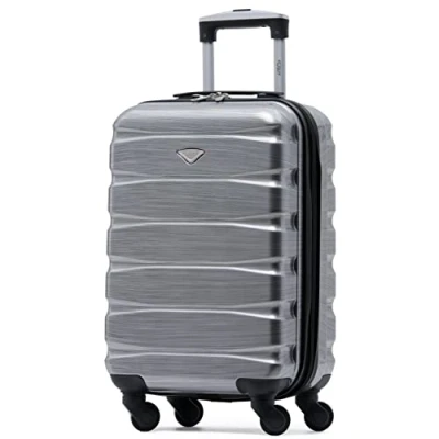 Immagine di Flight Knight Valigie Rigide In ABS Leggere Con 4 Ruote, Bagaglio A Mano Da Cabina Approvato Per Oltre 100 Compagnie Aeree Come Easyjet, British Airways, Ryanair, E Molte Altre