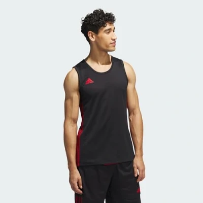Immagine di adidas Performance 3G Speed Reversible Basketball Top, Uomo, Taglia: Small, Black power red