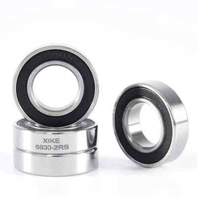 Immagine di XiKe 4 Pezzi 6800 2RS Cuscinetti a sfera Sigillati 10x19x5mm, Acciaio cromato｜Pre lubrificato｜Doppie guarnizioni in gomma｜6800RS sfere gola profonda