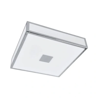Immagine di plafoniera &#039;Eniola&#039; (Moderno) colore Argento, ad es. Bagno (2 luci, E27) di Lindby per bagno, plafoniera, lampada