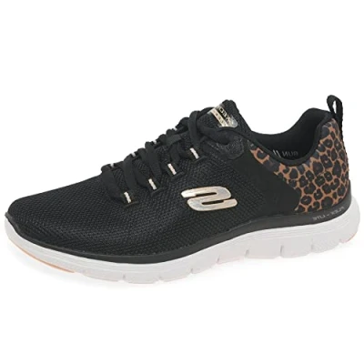 Immagine di Skechers Flex Appeal 4.0 Wild Ballad, Scarpe da ginnastica Donna, Nero, 40 EU