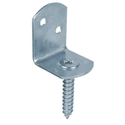 Immagine di GAH Alberts 204822 Supporto per recinzioni paravento a L in varie versioni zincato blu Altezza totale 83 mm Set da 12