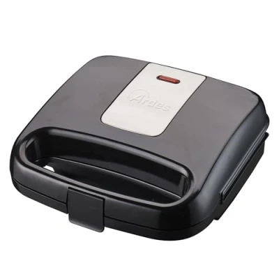 Immagine di ARDES AR1S12 SFIZIOSO Tostapane Compatto con Piastre Antiaderenti Piastra Elettrica per Panini, Toast, Piadine, Verdure Tostiera Removibili Facili da Pulire
