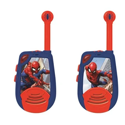 Immagine di Lexibook, Spider Man, Walkie Talkie digitale per bambini, raggio di trasmissione 2 km, funzione luce Morse, clip da cintura il trasporto, funzionamento a batteria, Blu/Rosso, TW25SP