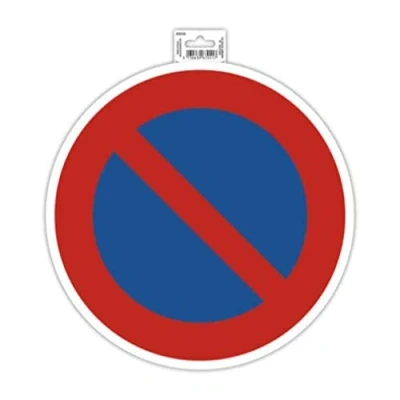 Immagine di Exacompta Ref. 67011E 1 pannello adesivo rotondo NO PARKING In PVC antiscivolo e resistente ai raggi UV Diametro : 30 cm Colore rosso