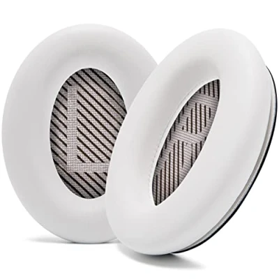 Immagine di WC Wicked Cushions Cuscinetti auricolari di ricambio extra spessi per cuffie Bose QC45 (QuietComfort 45) White Smoke