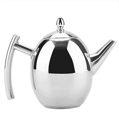 Immagine di Bollitore, grande capacità, teiera in acciaio inossidabile con collo a cigno Pot filtro interno versato su macchina per caffè americano (1000 ML / 1500 ML)(1500ML)