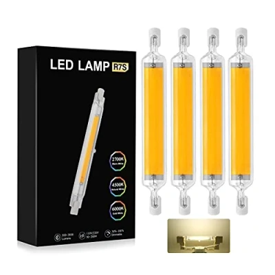 Immagine di R7S LED 118mm Bianco naturale 4000K, 10W Sostituzione 100W J118 alogena, AC220V 240V 1000LM Angolo del fascio 360 Lampadina COB lineare, per parete/lampada da terra,4pcs