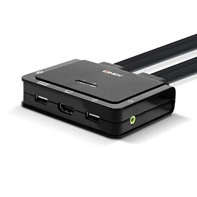 Immagine di LINDY 42345 Switch KVM HDMI Mouse, Tastiera 4096 x 2160 Pixel