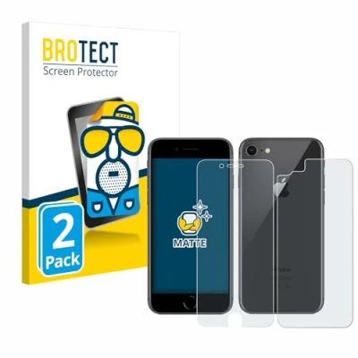 Immagine di brotect Pellicola Protettiva Opaca per Apple iPhone 8 (Fronte+Retro) Anti Riflesso (2 Pezzi)