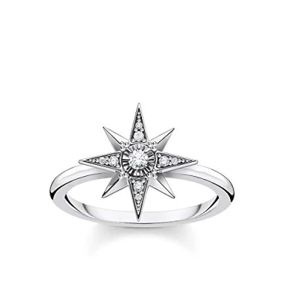 Immagine di Thomas Sabo Anello da donna stella in argento sterling 925, annerito TR2299 643 14