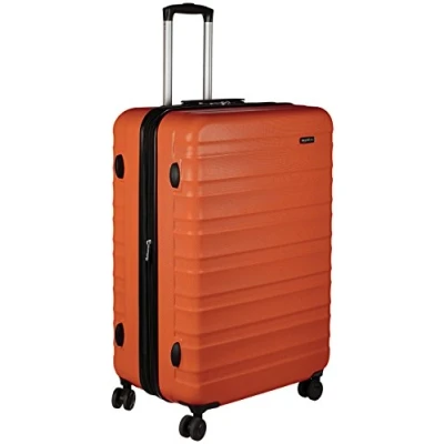 Immagine di Amazon Basics Valigia Trolley rigido con rotelle girevoli, 78 cm, Arancia Bruciata