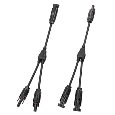 Immagine di Intckwan Pannello solare Y spina, Ip67, F/M/M e M/F/F, pannelli solari cavo connettori distributore, compatibile con fotovoltaici da 2,5 mm2 6 mm2, nero