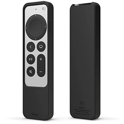 Immagine di elago Custodia Sottile R2 Compatibile con Telecomando Apple TV 4K Siri 3a Generazione(2022) e 2a Generazione(2021) Design Sottile, Leggero, Silicone Antigraffio, Assorbimento Degli Urti (Nero)