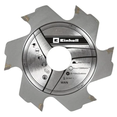 Immagine di Einhell lama per fresa originale, 100 x 22 4,0 mm, 6Z (accessori piatte, adatta tutti i tasselli piatti (batteria), Ø mm)