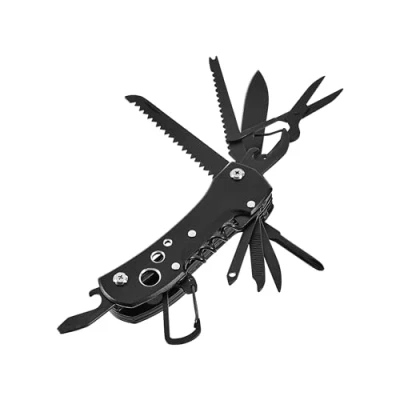 Immagine di Amazon Basics Coltello multiuso tascabile 15 in 1 con custodia, Nero