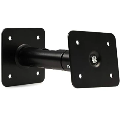 Immagine di K&amp;M 24185 Supporto da parete/soffitto per amplificatore, in acciaio, nero rotazione a 360 inclinazione fino 90 supporta 10 kg