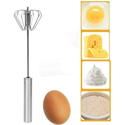 Immagine di AOOPOO Easy Whisk Semi Automatic Whisks, Hand Push Rotating Egg Beater, Stainless Whip Milk Mixer