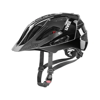 Immagine di uvex quatro, casco MTB sicuro unisex, regolazione individuale delle dimensioni, cchermo regolabile, all black, 56 60 cm