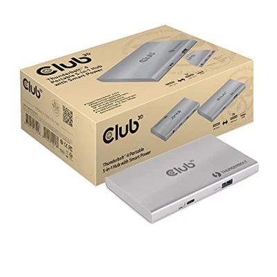 Immagine di club3D CSV 1580 USB C® (USB 3.1) Multiport Hub Argento