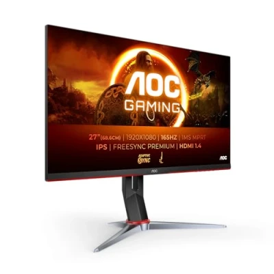 Immagine di AOC Gaming 27G2SP Monitor FHD da 27&quot;, 165 Hz, 1 ms, FreeSync Premium (1920 x 1080, HDMI, DisplayPort), colore: nero/rosso