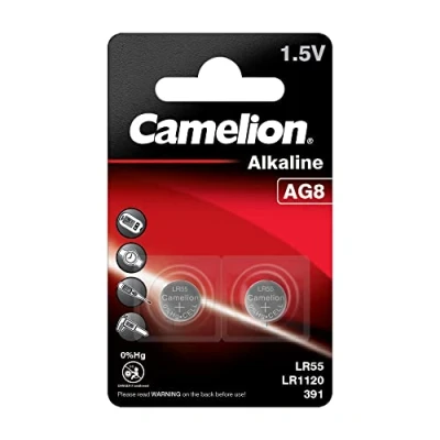 Immagine di Camelion 120 50208 AG 8 LR55 ricaricabile, Multicolore (Confezione da 2)