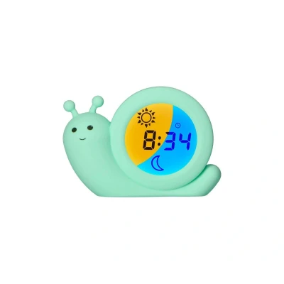 Immagine di Alecto Baby BC110GN SIMON Addestratore del sonno, luce notturna e sveglia, lumaca, verde menta