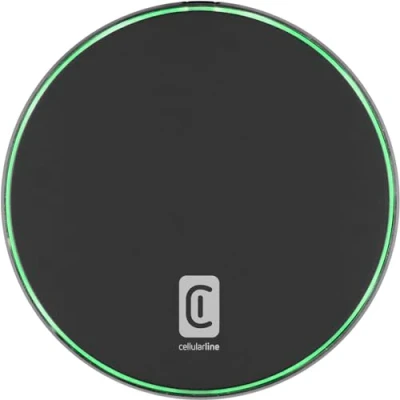 Immagine di Cellularline Fast Pad Base di ricarica wireless con Output fino a 15W Input USB C Led attivazione carica Nero