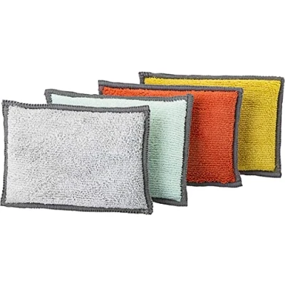 Immagine di VIGAR Spugna double face Confezione da 4 pezzi, microfibra materiale super assorbente e morbido al tatto, medio