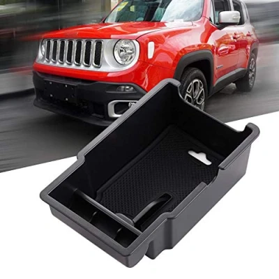 Immagine di YEE PIN Renegade Scatola di Immagazzinaggio Accessori Compatibile con 2015 2022 2023 Center Console Bracciolo Box Storage Secondario Vassoio Estraibile Tappetino Antiscivolo